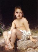 Adolphe William Bouguereau Child at Bath painting